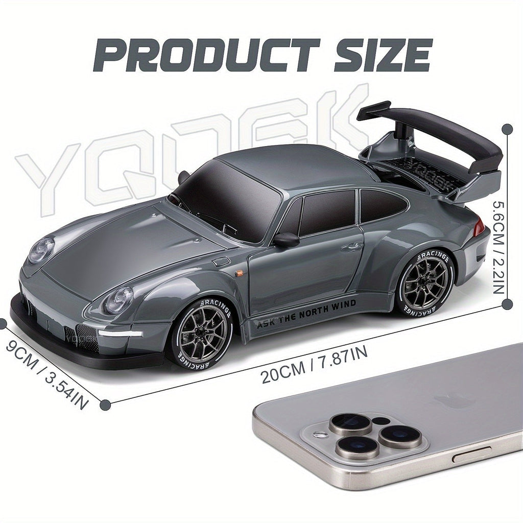 RC Drift Car 4WD — 1:24 Scale with LED Lights, 2.4GHz, USB Rechargeable, Ages 8+
