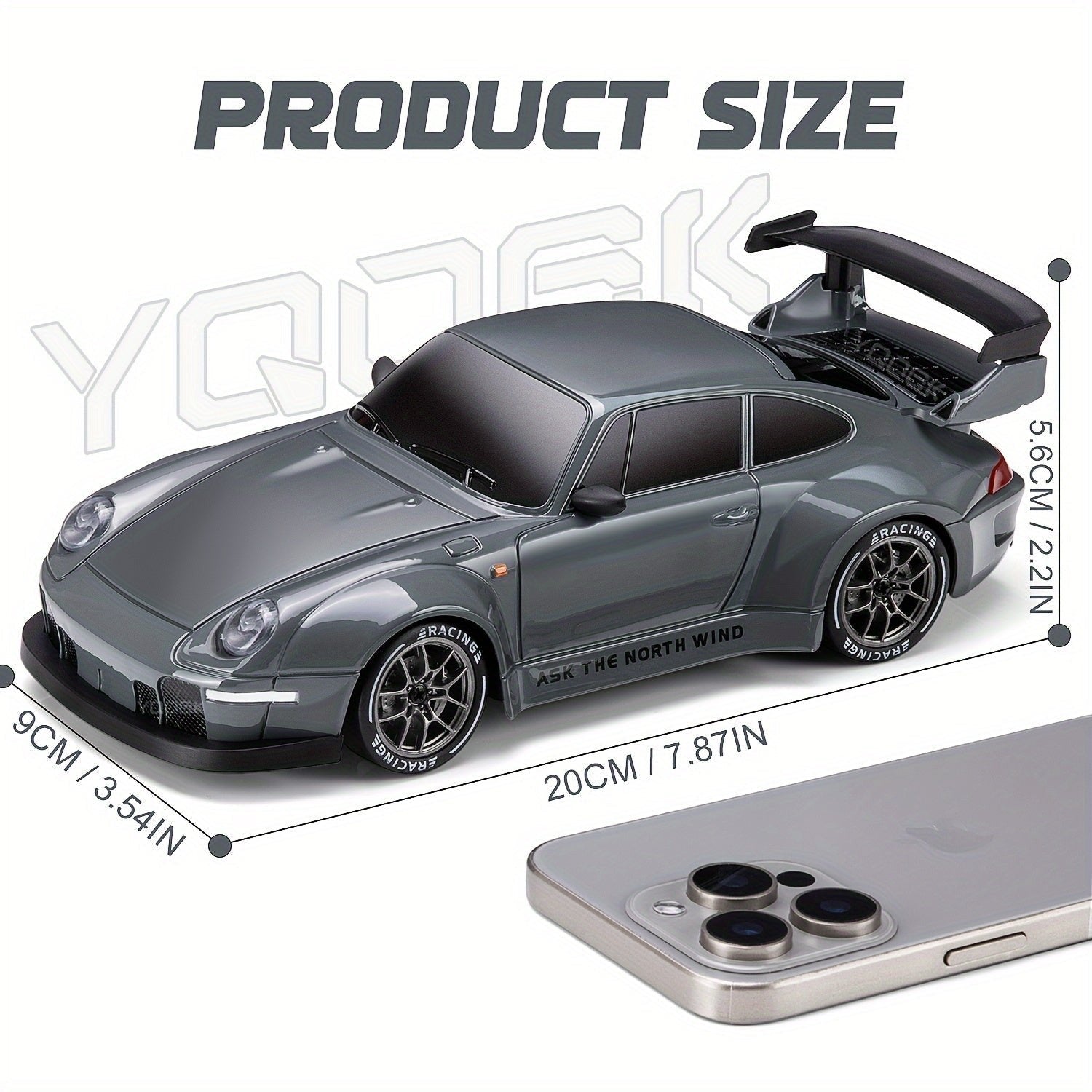 RC Drift Car 4WD — 1:24 Scale with LED Lights, 2.4GHz, USB Rechargeable, Ages 8+