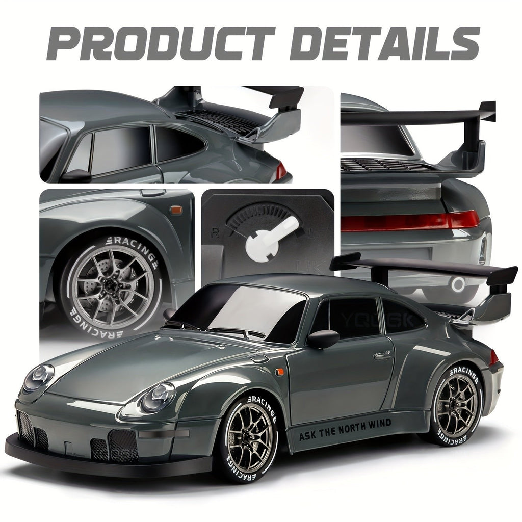 RC Drift Car 4WD — 1:24 Scale with LED Lights, 2.4GHz, USB Rechargeable, Ages 8+