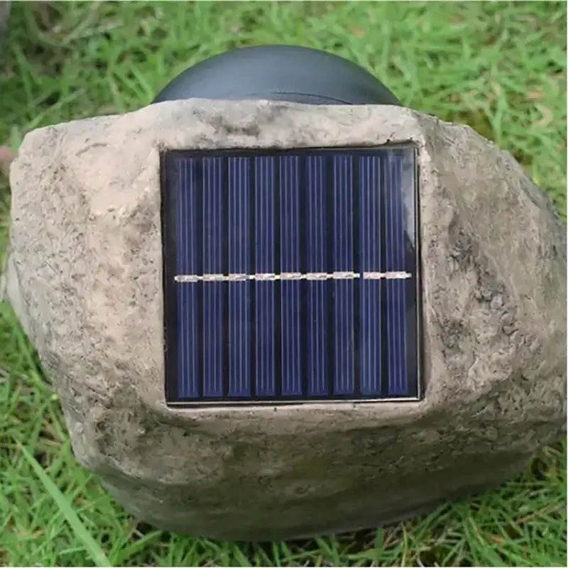 Solar Stone Pathway Lights — Natural Resin Rock Design, Dusk-to-Dawn LED, IP44
