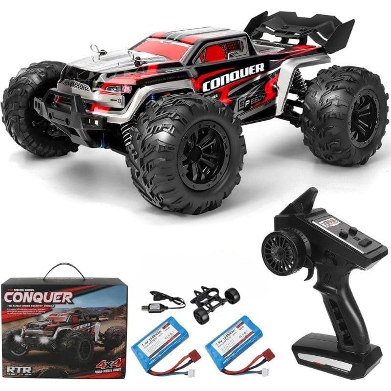 4x4 Off-Road RC Car — 50 km/h Top Speed, Full Suspension, 2.4 GHz Remote, USB Rechargeable, Ages 8+