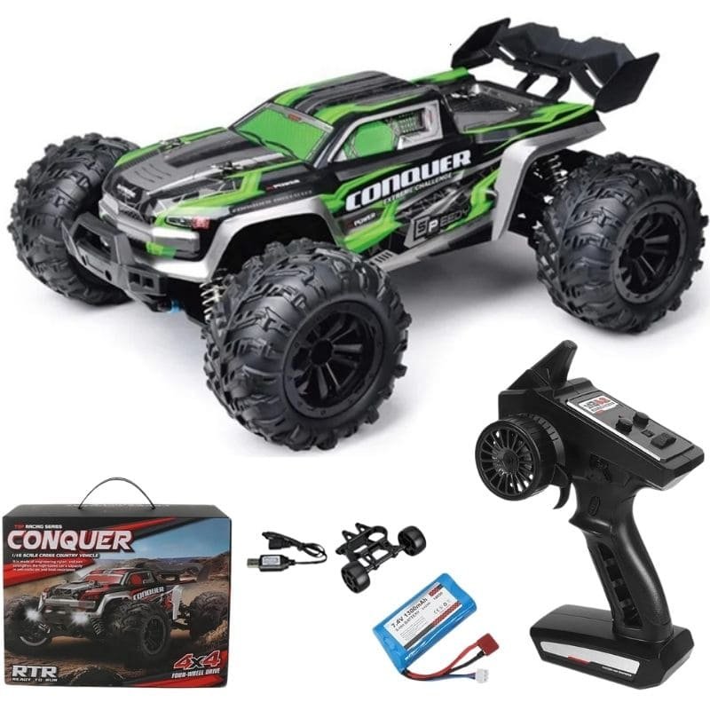 4x4 Off-Road RC Car — 50 km/h Top Speed, Full Suspension, 2.4 GHz Remote, USB Rechargeable, Ages 8+