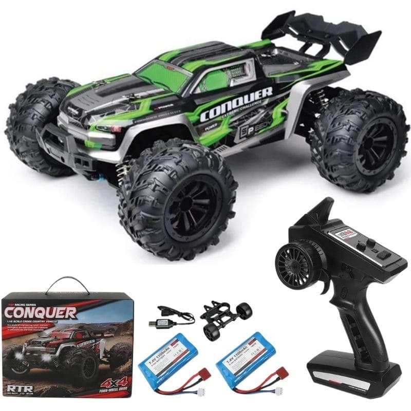 4x4 Off-Road RC Car — 50 km/h Top Speed, Full Suspension, 2.4 GHz Remote, USB Rechargeable, Ages 8+