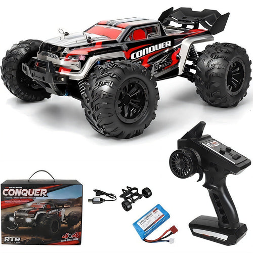 4x4 Off-Road RC Car — 50 km/h Top Speed, Full Suspension, 2.4 GHz Remote, USB Rechargeable, Ages 8+