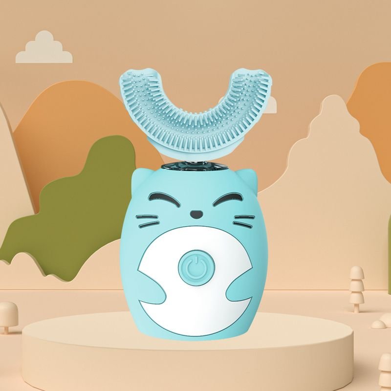 Kids U-Shape Electric Toothbrush — Food-Grade Silicone, 3 Modes, IPX7 Waterproof, Rechargeable