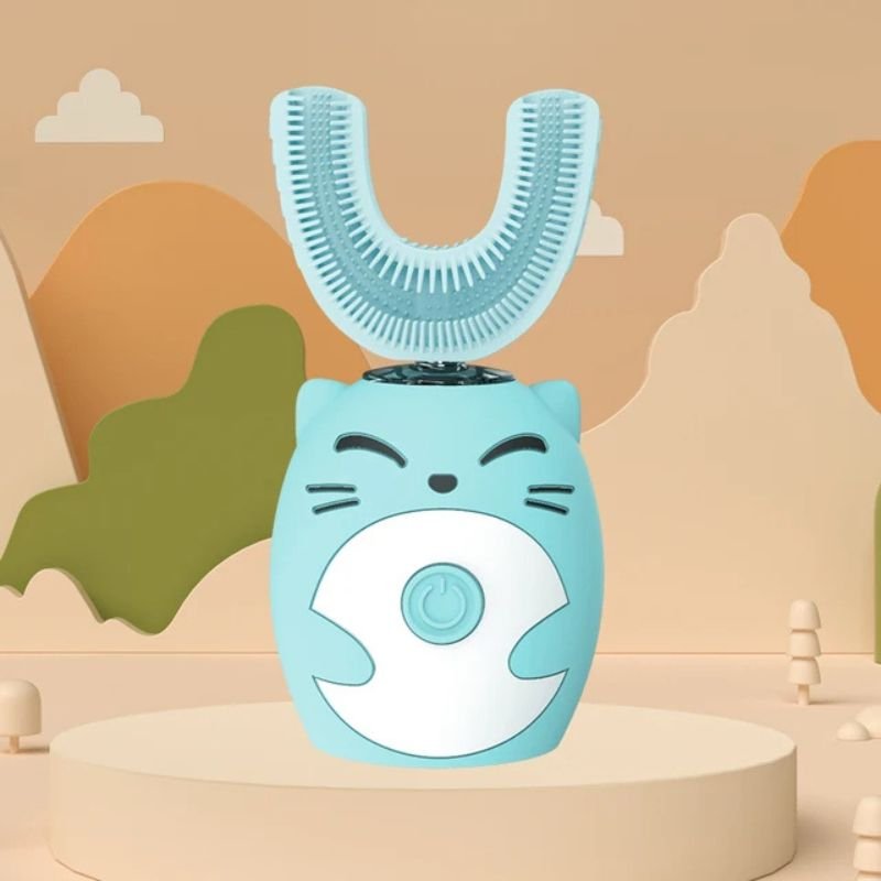 Kids U-Shape Electric Toothbrush — Food-Grade Silicone, 3 Modes, IPX7 Waterproof, Rechargeable