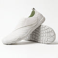 Solyn Slip-On Athletic Shoes in Off-White — Breathable Mesh, Low-Profile Sole