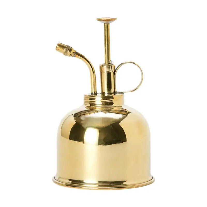Brass Plant Mister — 6" Gold Spray Bottle with Fine Nozzle for Indoor Plants