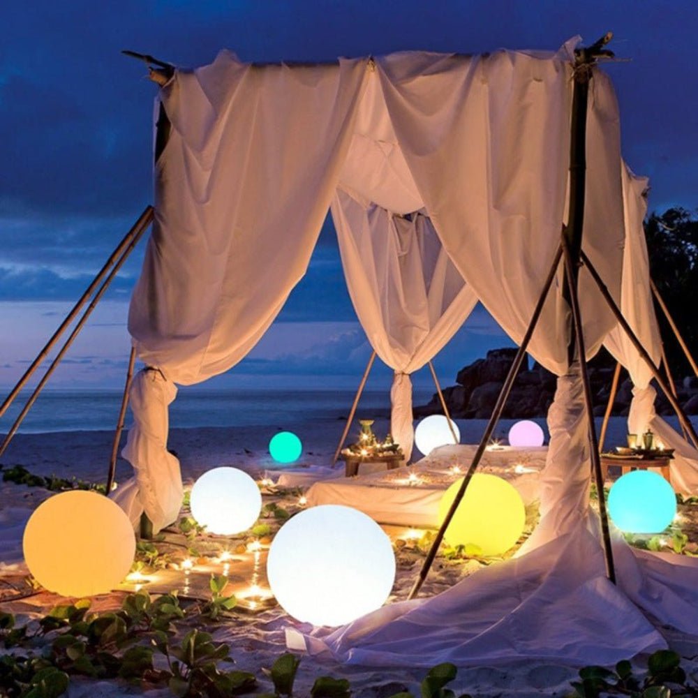 Solar Globe Light — 16 Colors with Remote, 100 Lumens, Dusk-to-Dawn, IP65, 5 Sizes