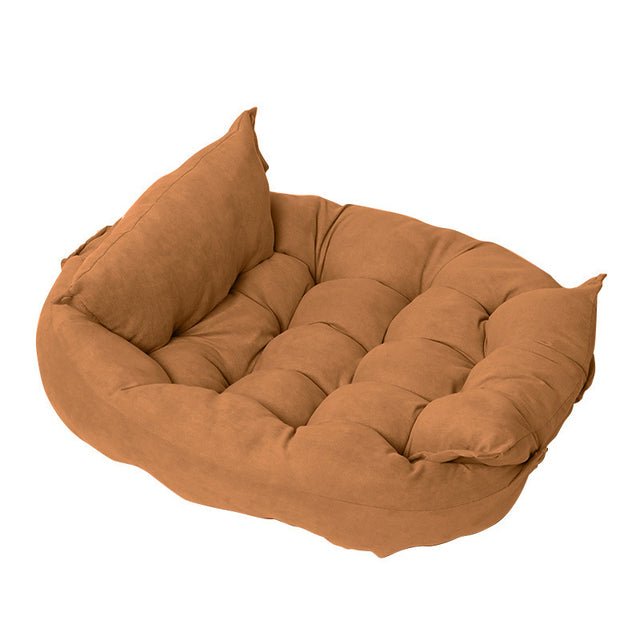 Adjustable Nest Dog Bed — 3-Layout Convertible, Soft Cotton Fill, Machine Washable & Dryer Safe