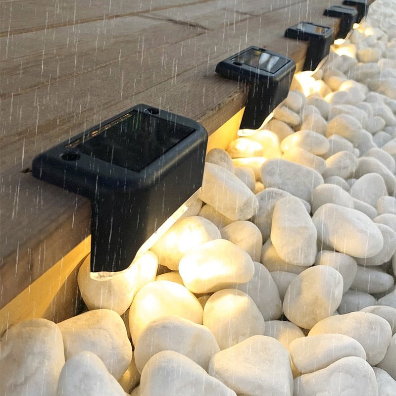Solar Stair Lights — Dusk-to-Dawn LED Wall Mount for Steps, Decks & Paths, IP65