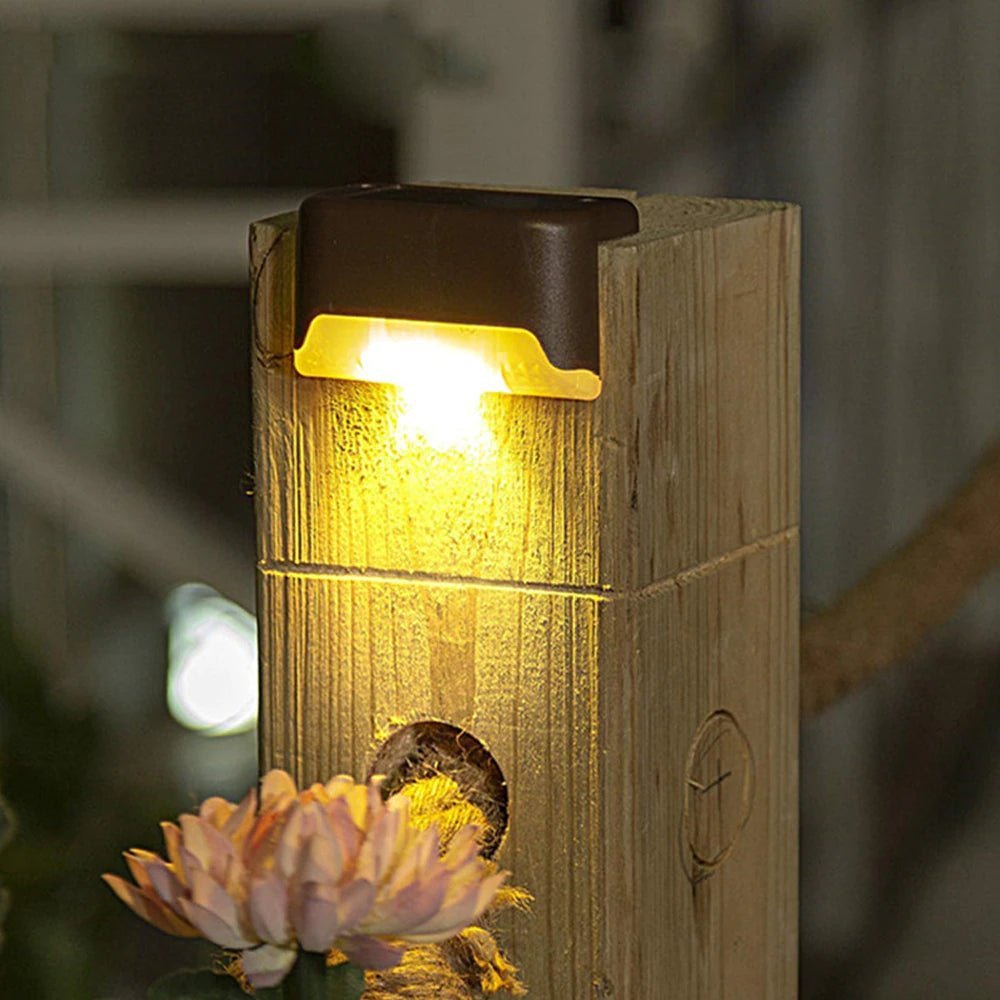 Solar Stair Lights — Dusk-to-Dawn LED Wall Mount for Steps, Decks & Paths, IP65