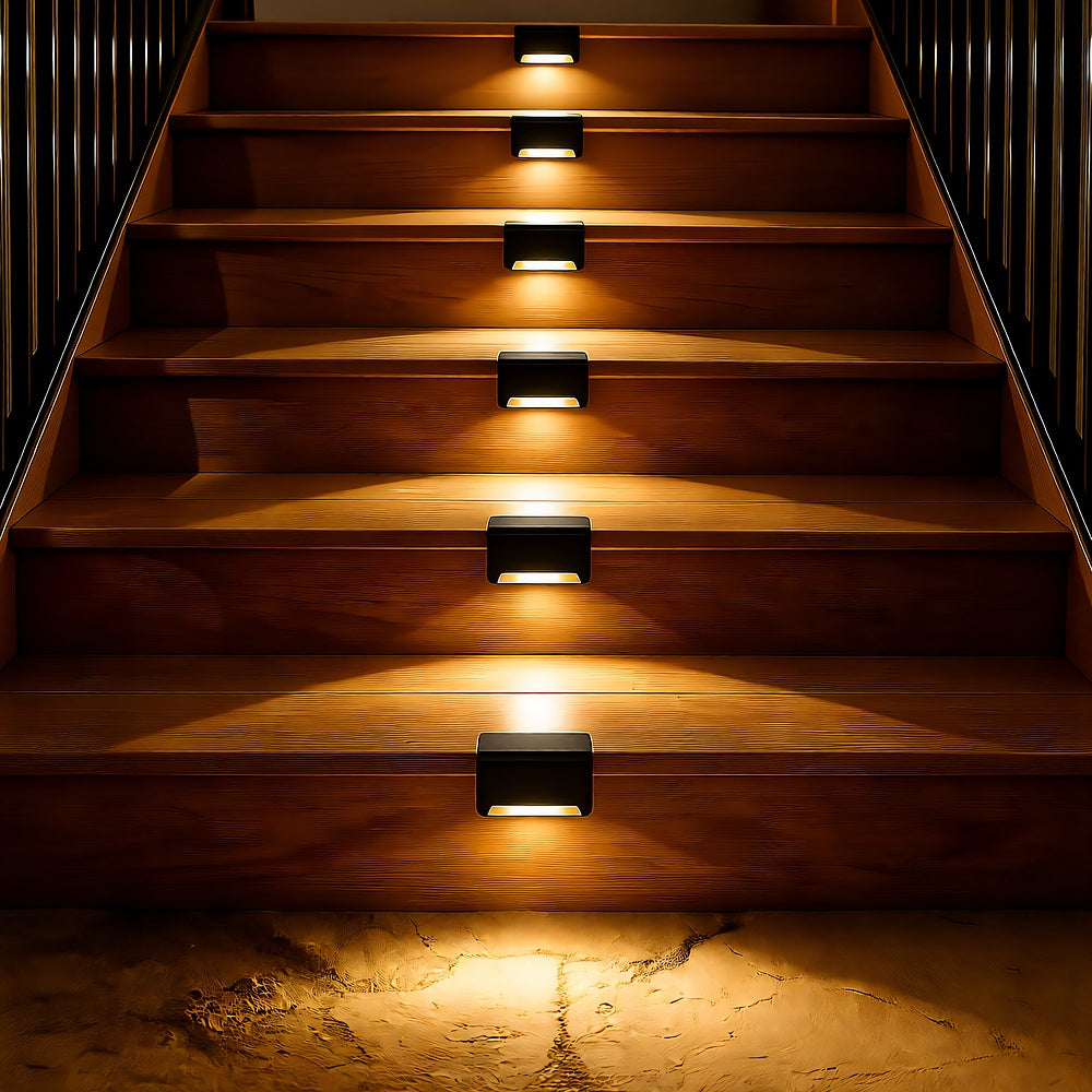 Solar Stair Lights — Dusk-to-Dawn LED Wall Mount for Steps, Decks & Paths, IP65