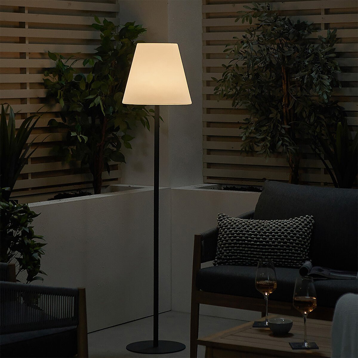 Solar Adjustable Floor Lamp — Converts to Table Lamp, 8 Colors, Remote, Dusk-to-Dawn, IP65