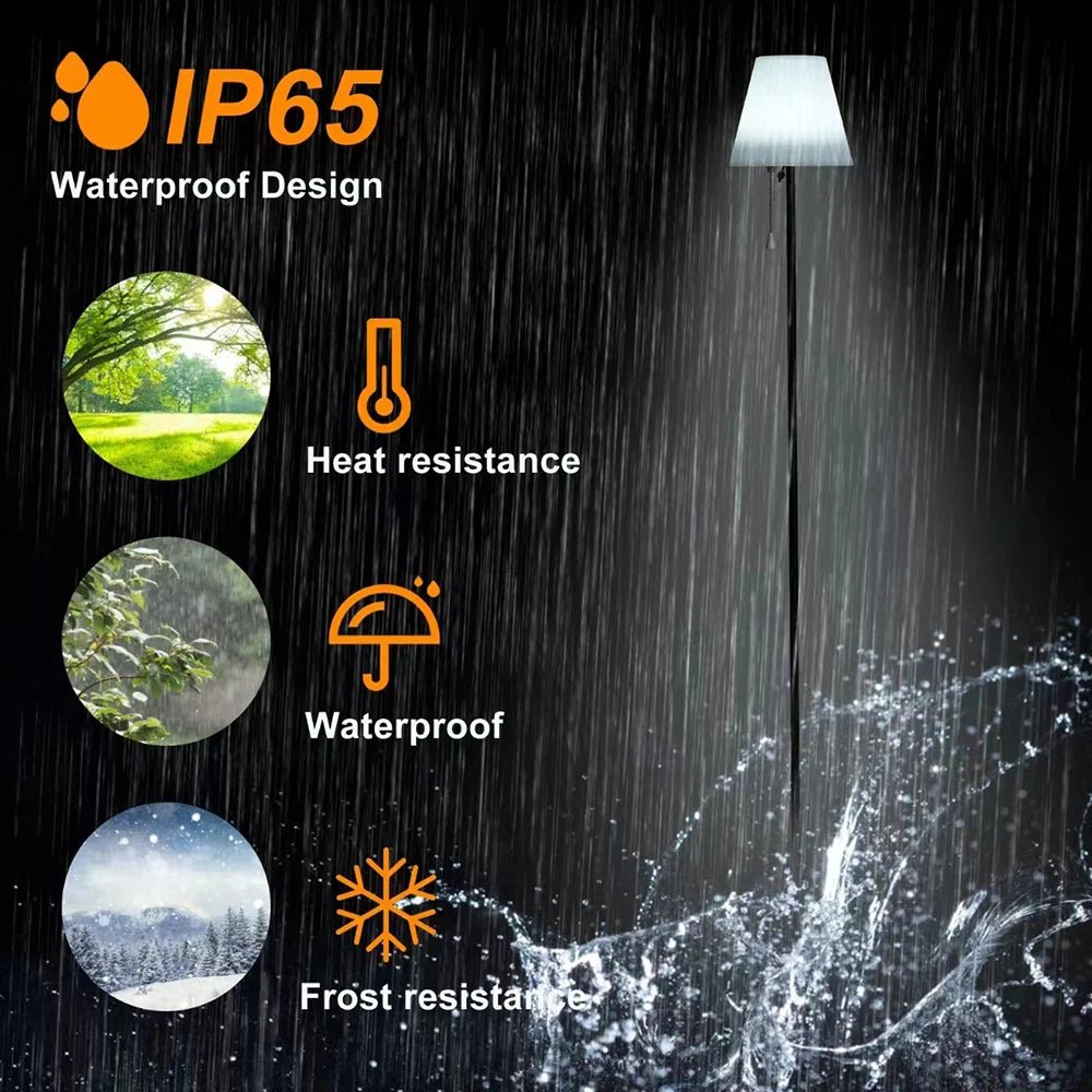 Solar Adjustable Floor Lamp — Converts to Table Lamp, 8 Colors, Remote, Dusk-to-Dawn, IP65