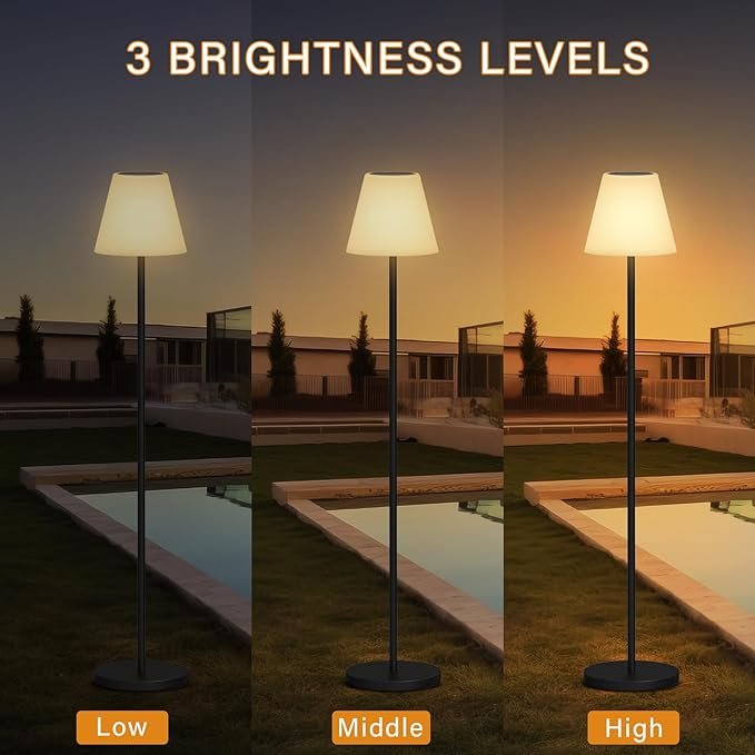 Solar Adjustable Floor Lamp — Converts to Table Lamp, 8 Colors, Remote, Dusk-to-Dawn, IP65