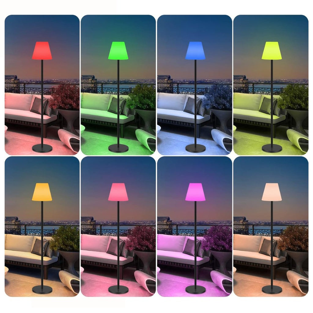 Solar Adjustable Floor Lamp — Converts to Table Lamp, 8 Colors, Remote, Dusk-to-Dawn, IP65
