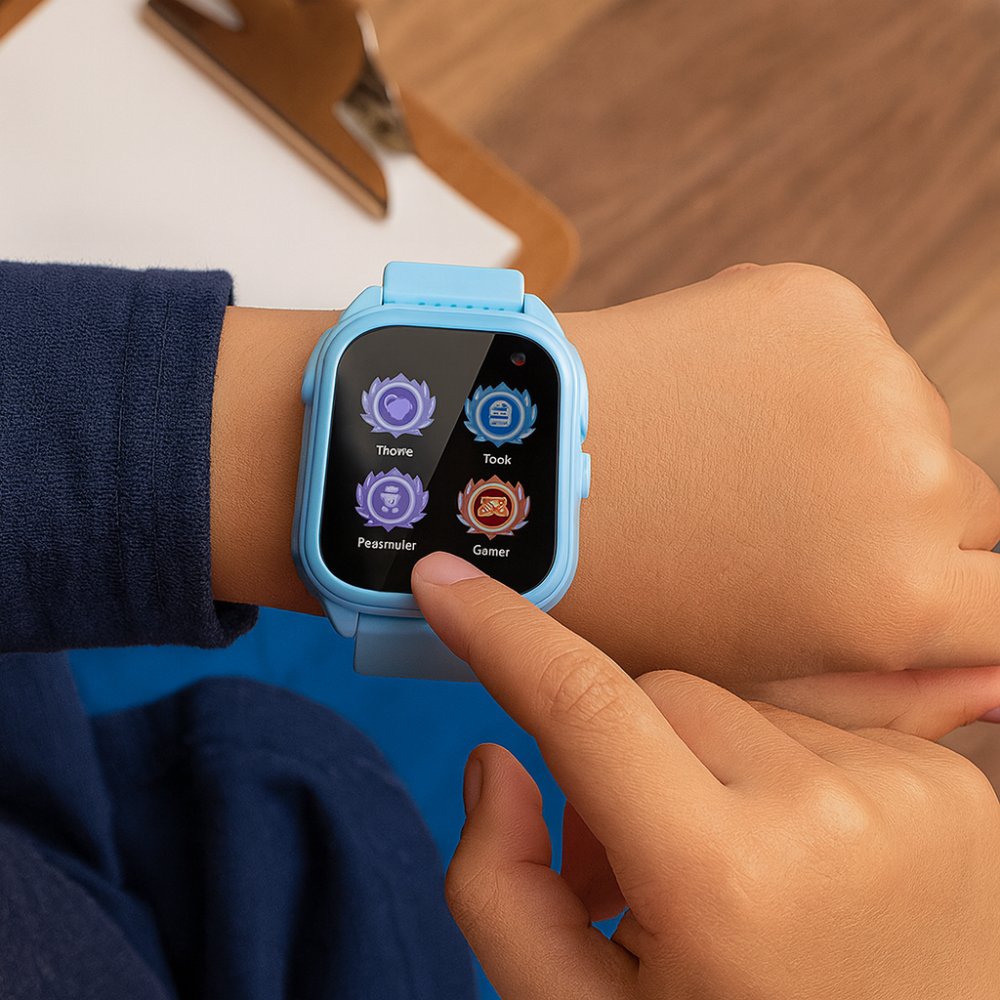 Kids Smart Watch with Pedometer — Digital Touchscreen, Silicone Strap, USB Charging, Ages 3–14