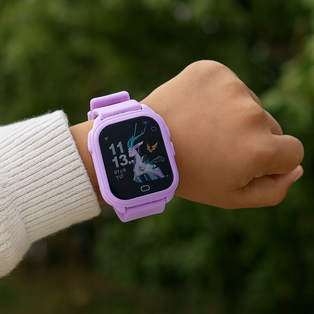 Kids Smart Watch with Pedometer — Digital Touchscreen, Silicone Strap, USB Charging, Ages 3–14