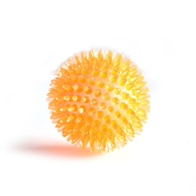 Spiky Squeaker Dog Ball — Tough TPR Chew Toy with Teeth-Cleaning Texture