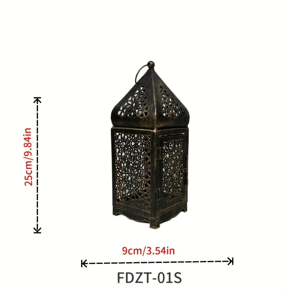 Japanese Iron Cage Lantern — Minimalist Candle Holder for Indoor & Outdoor Decor