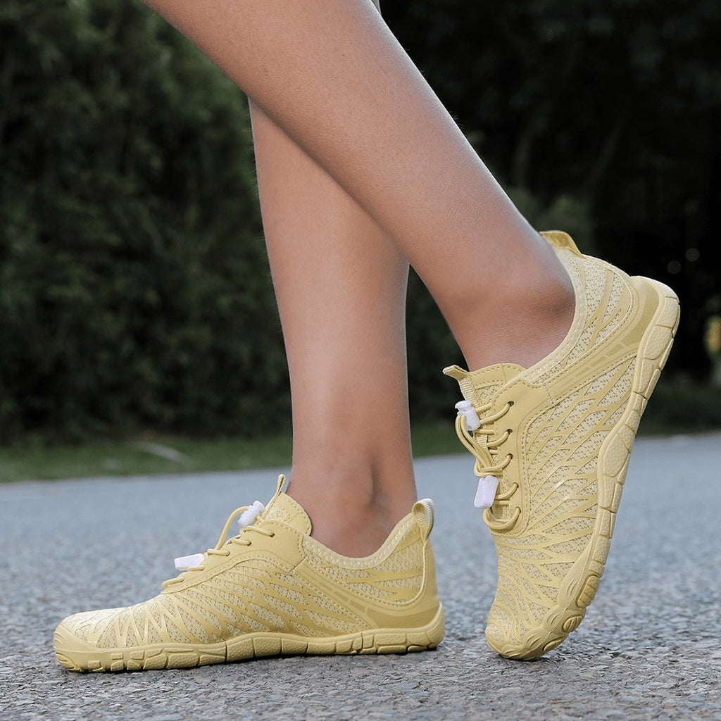 LunaGlow Barefoot Walking Shoes — Zero-Drop Flexible Sole with Breathable Mesh Upper