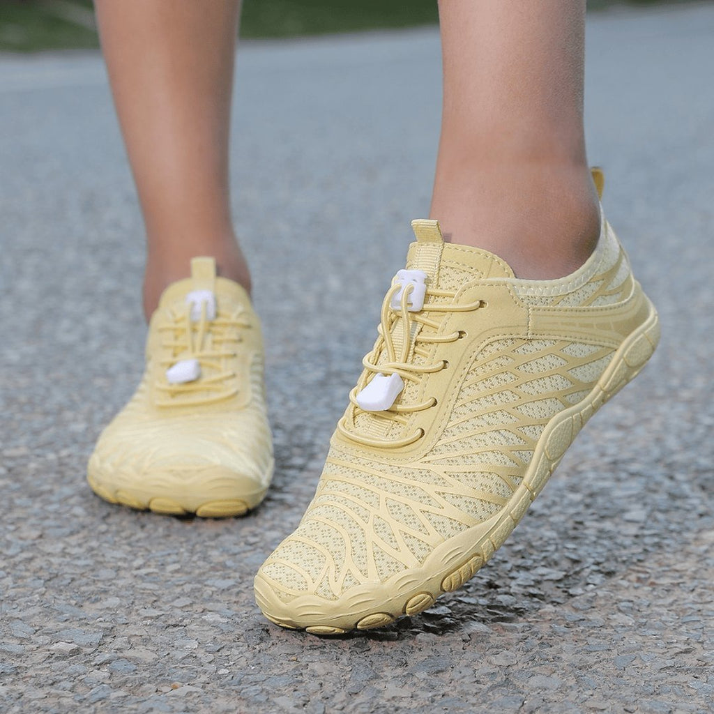 LunaGlow Barefoot Walking Shoes — Zero-Drop Flexible Sole with Breathable Mesh Upper