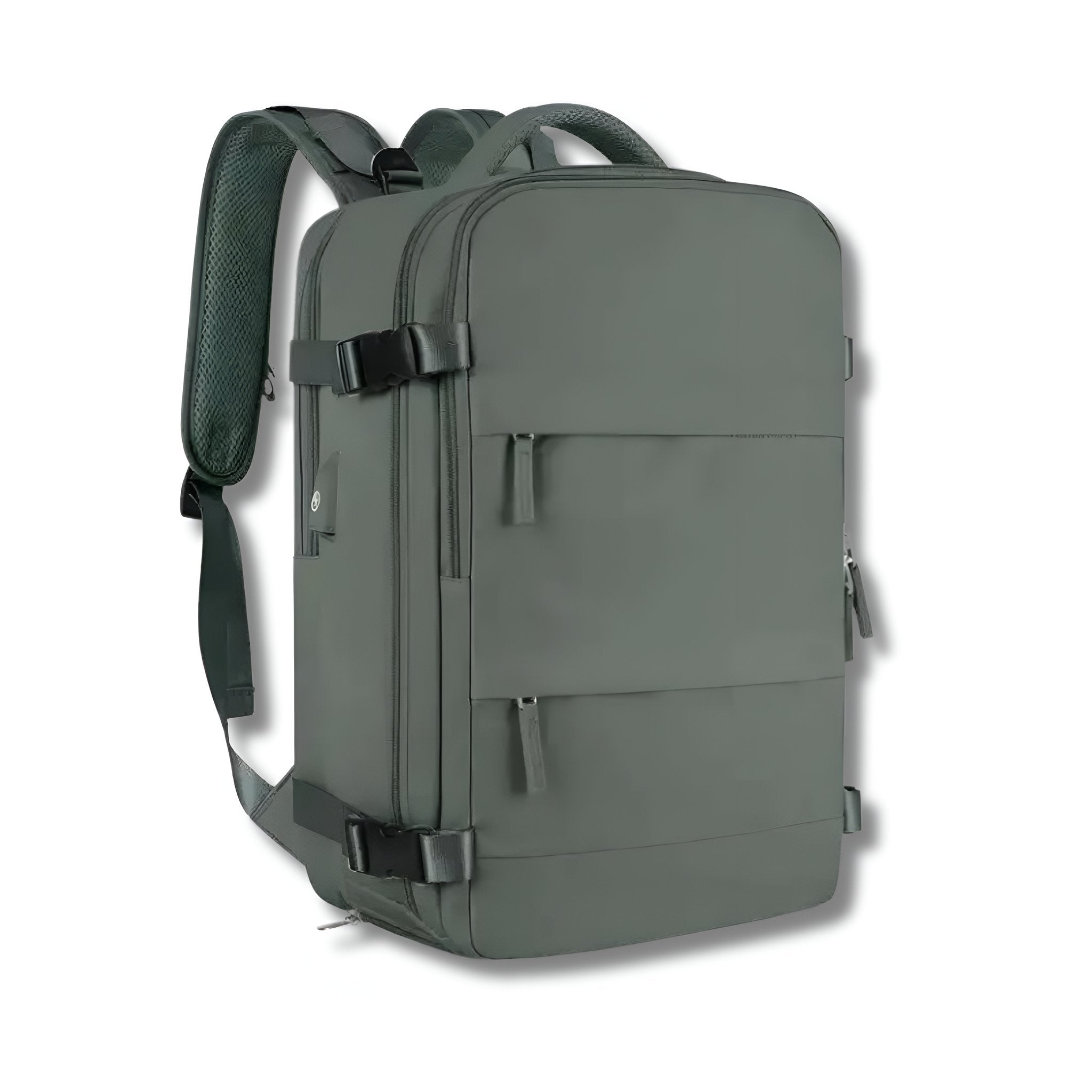 Travel Backpack with USB Port & Shoe Compartment — Luggage Strap, Organized Storage
