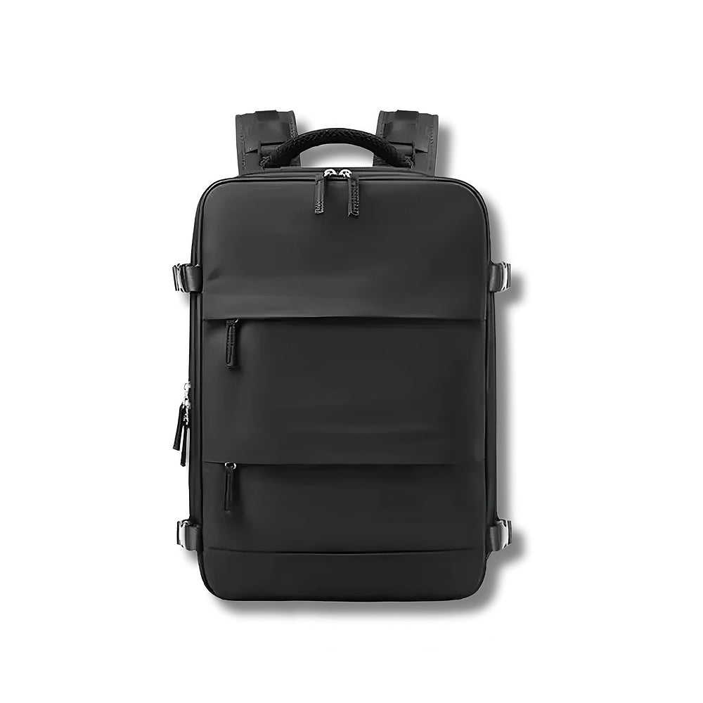 Travel Backpack with USB Charging Port, Shoe Compartment, Luggage Strap