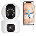 Baby Monitor Camera 2K HD — 355° Pan-Tilt, Infrared Night Vision, Two-Way Audio, Wi-Fi App Alerts