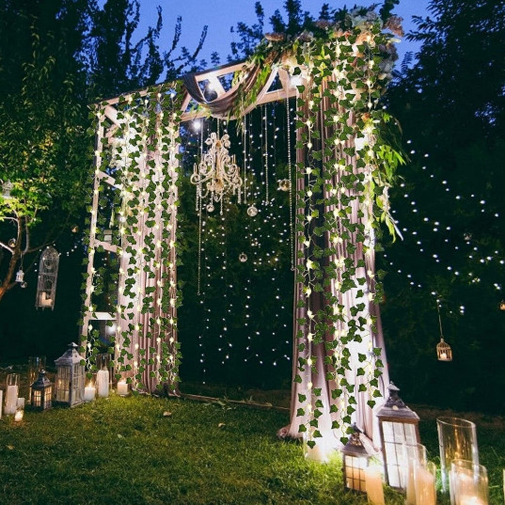 Solar Ivy String Lights — LED Leaf Garland, Dusk-to-Dawn, IP65, 3 Lengths