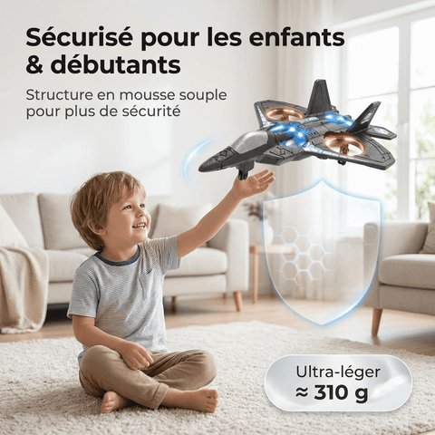 Remote-Controlled Airplane with Lights, EPP Foam, 18-Minute Flight, 50m Range, Ages 6+