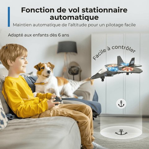 Remote-Controlled Airplane with Lights, EPP Foam, 18-Minute Flight, 50m Range, Ages 6+