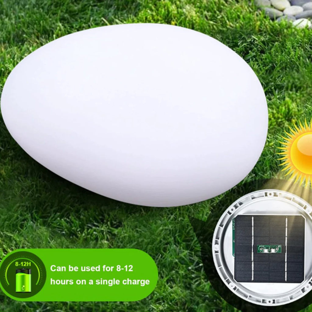 Solar Patio Stone Light — 8-Color LED Pathway Accent, IP67 Waterproof, Dusk-to-Dawn