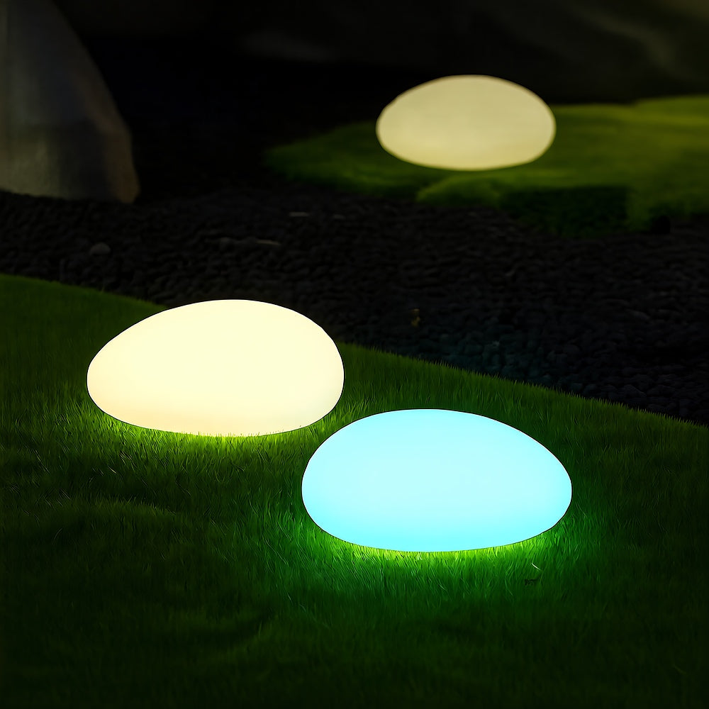 Solar Patio Stone Light — 8-Color LED Pathway Accent, IP67 Waterproof, Dusk-to-Dawn