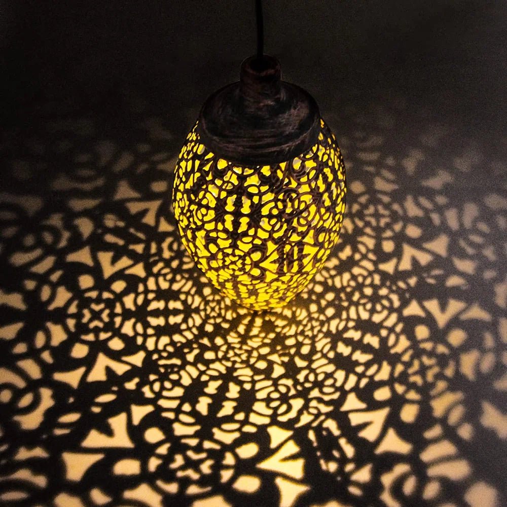 Solar Water Drop Hanging Lantern — 24" Sculptural LED Garden Light, Dusk-to-Dawn, IP65