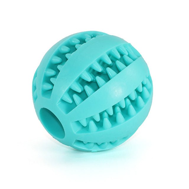 Natural Rubber Dog Chew Ball — Textured Treat Dispenser for Teeth Cleaning