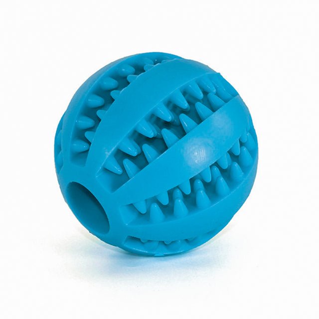 Natural Rubber Dog Chew Ball — Textured Treat Dispenser for Teeth Cleaning