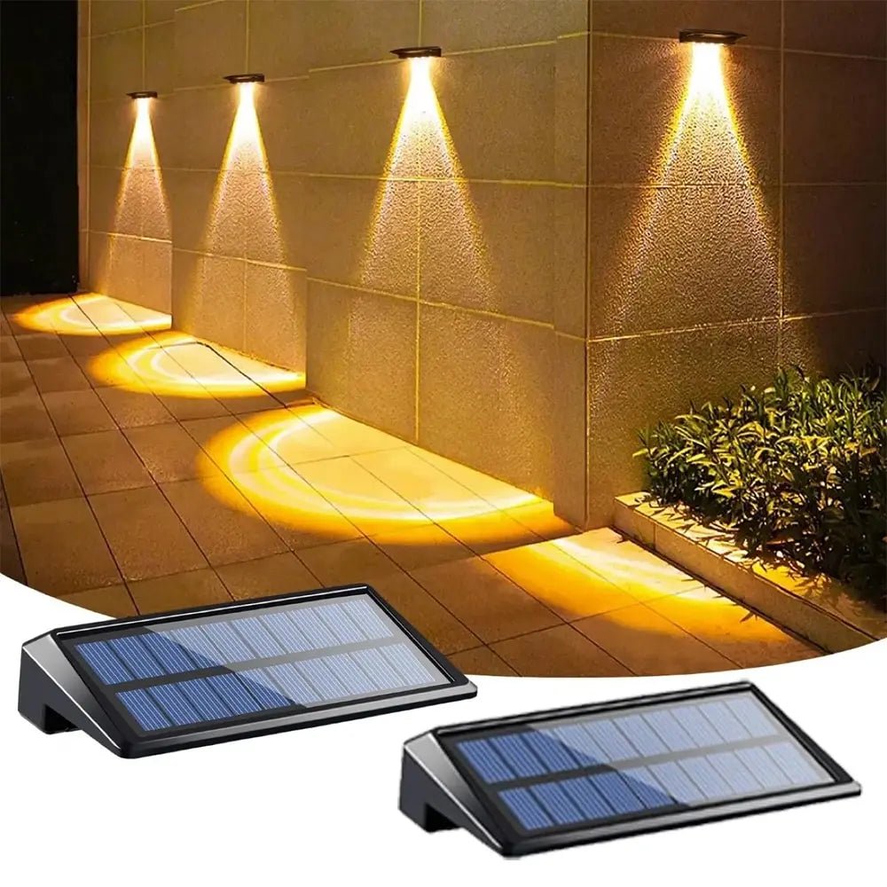 Solar Accent Lights 2-Pack — Dual Brightness 150 Lumens LED, Dusk-to-Dawn, IP44