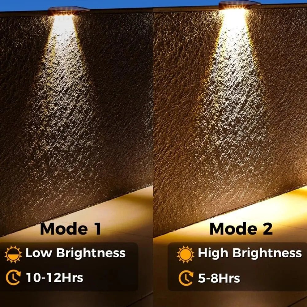 Solar Accent Lights 2-Pack — Dual Brightness 150 Lumens LED, Dusk-to-Dawn, IP44
