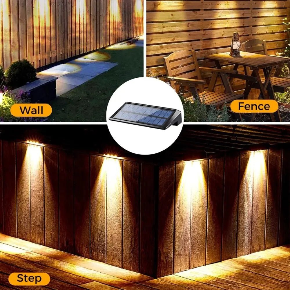 Solar Accent Lights 2-Pack — Dual Brightness 150 Lumens LED, Dusk-to-Dawn, IP44