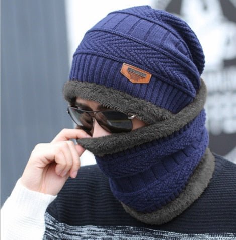 Convertible Winter Hat, Woolly Lined, Wearable as Cap, Scarf, or Face Cover