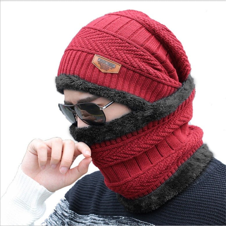 Convertible Winter Hat, Woolly Lined, Wearable as Cap, Scarf, or Face Cover