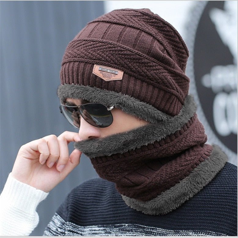 Convertible Winter Hat, Woolly Lined, Wearable as Cap, Scarf, or Face Cover
