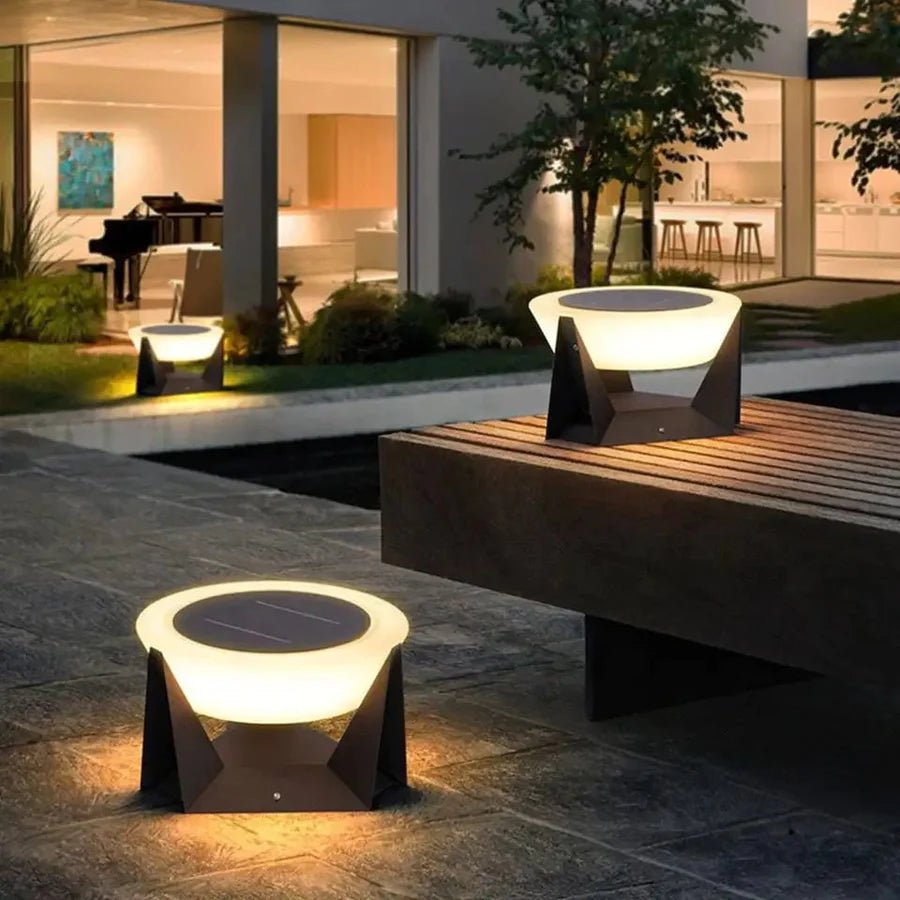Solar Pathway Light — Stainless Steel LED with USB Backup Charging, Dusk-to-Dawn, IP65