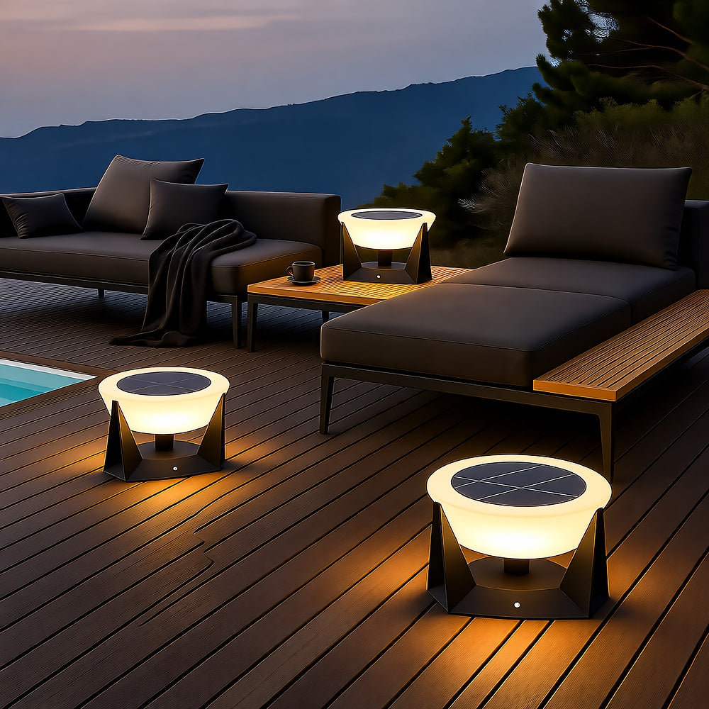 Solar Pathway Light — Stainless Steel LED with USB Backup Charging, Dusk-to-Dawn, IP65