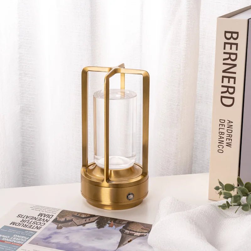 Cordless Crystal Table Lamp — Dimmable LED, USB Rechargeable, 3 Light Modes, 7"
