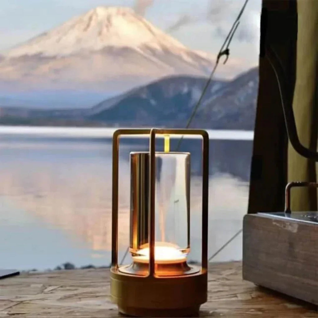 Cordless Crystal Table Lamp — Dimmable LED, USB Rechargeable, 3 Light Modes, 7"