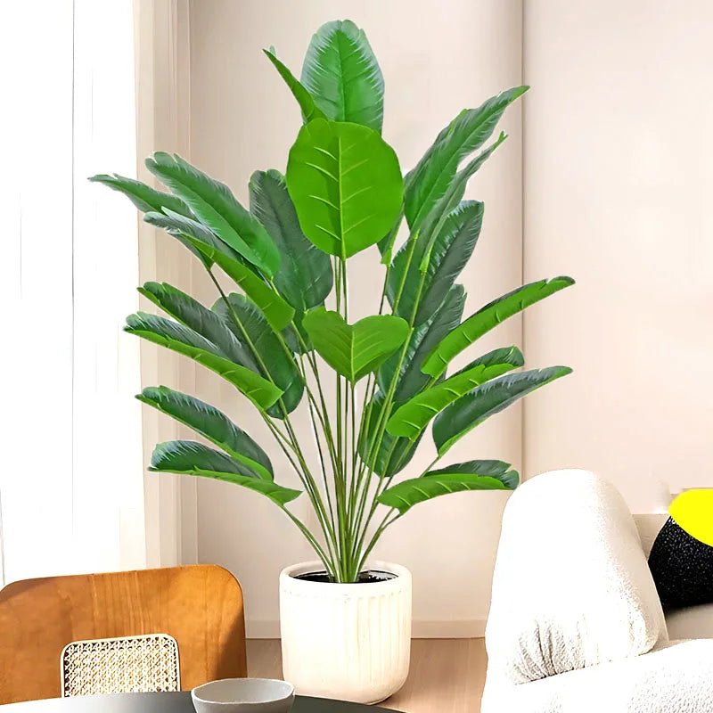 Faux Banana Plant — 41" UV-Resistant Silk Tree with 34 Leaves, Indoor/Outdoor