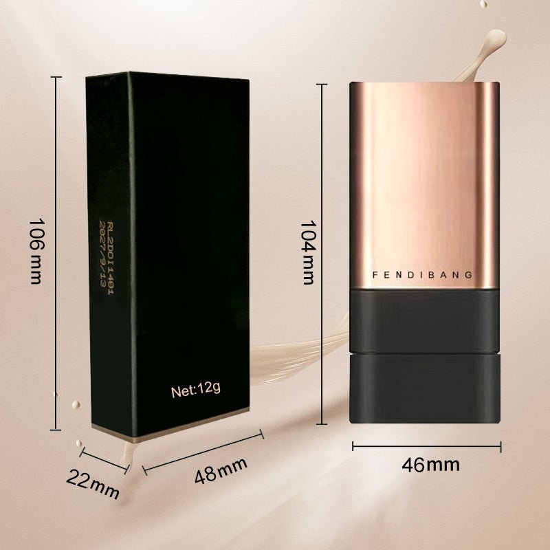Matte Foundation Stick with Built-In Brush — Buildable Natural Coverage, 2 Shades, 12g